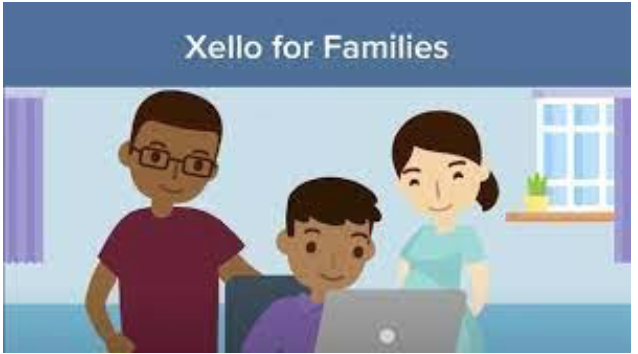 family in front of computer